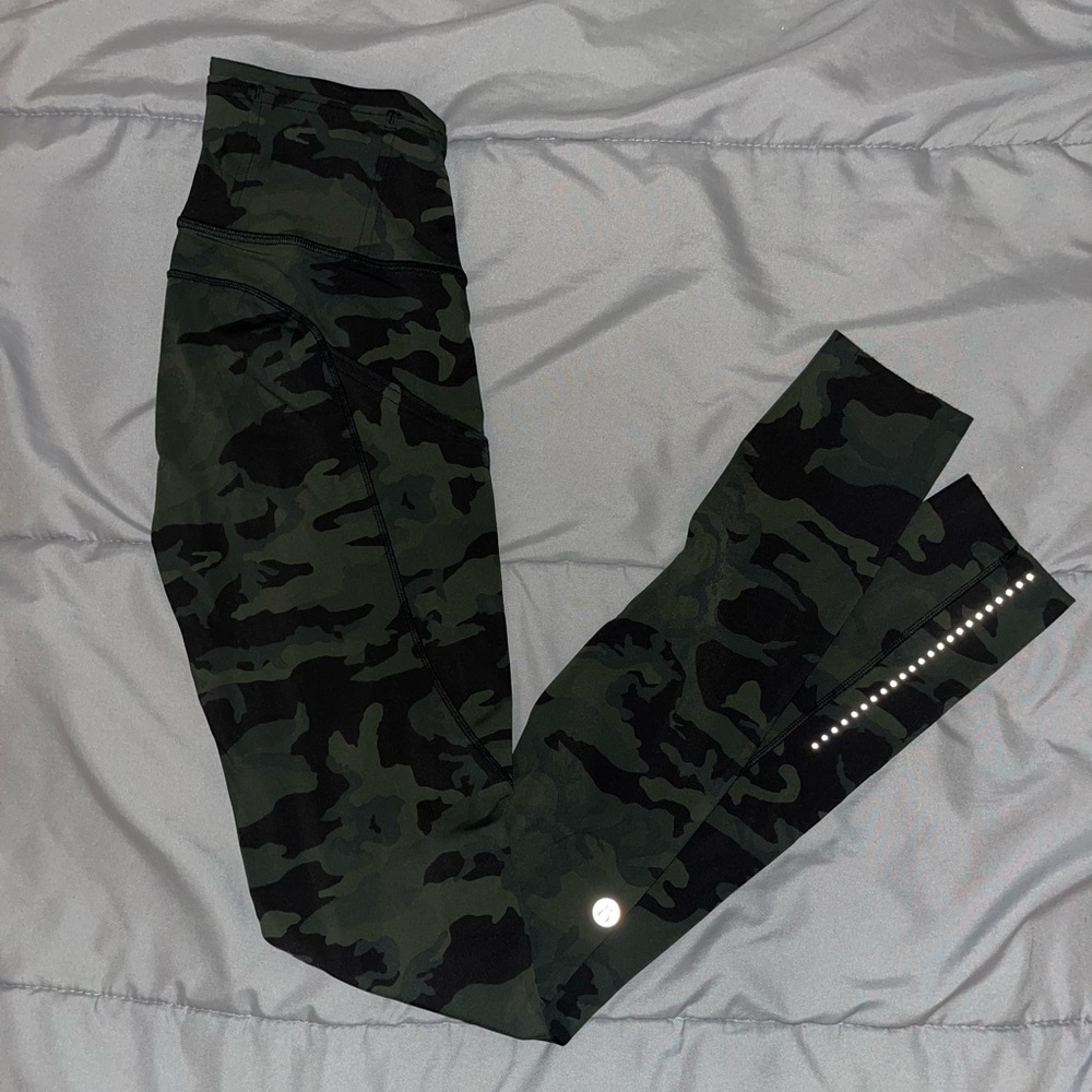 Green camo lululemon leggings